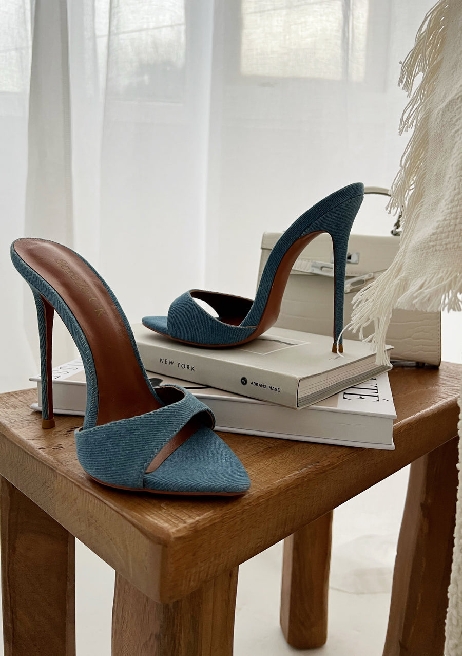 Sorelle Naked Luxe Heels - Denim 01