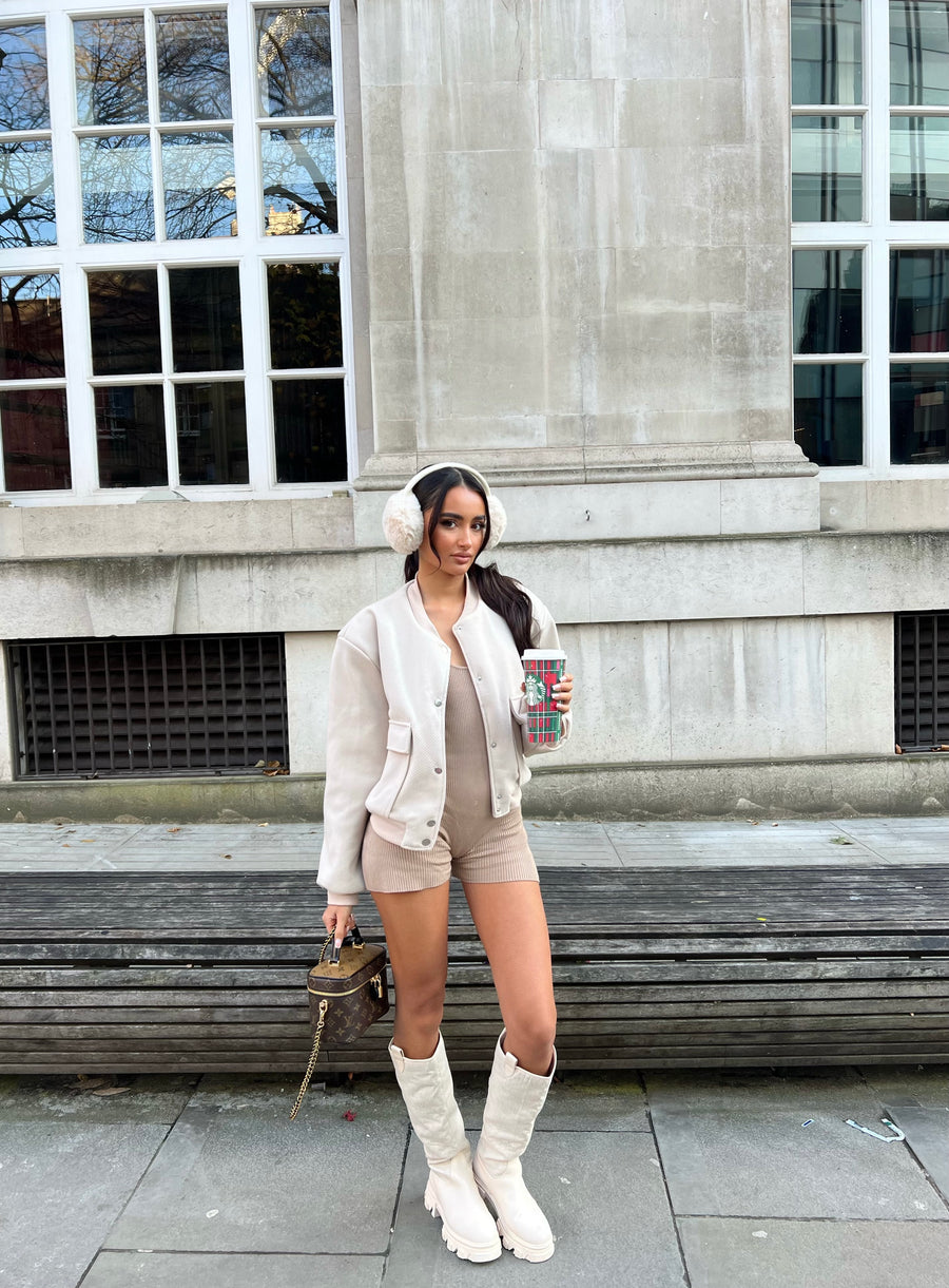 Alexis Ribbed Jacket - Cream