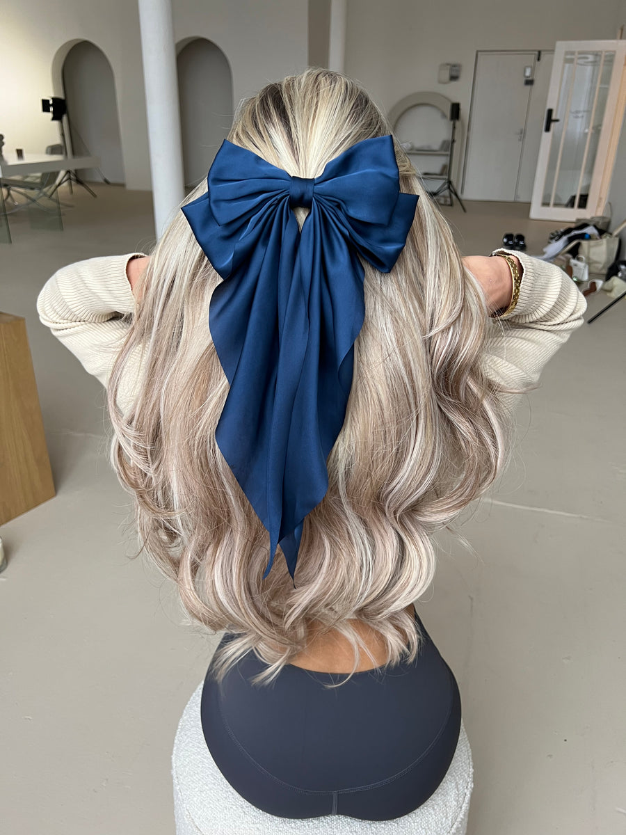Hair Bow - Navy