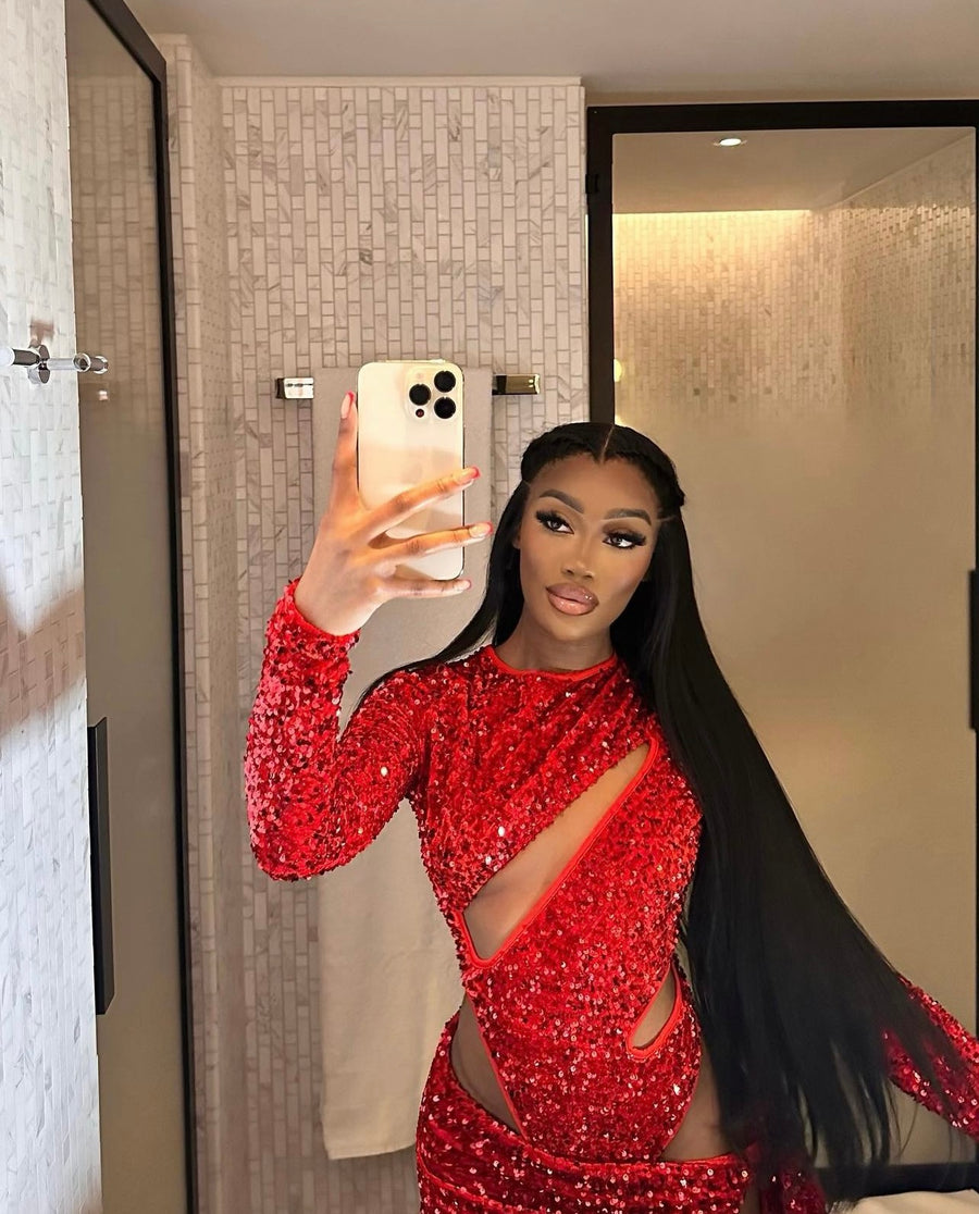 Stormi Sequin Two Piece - Red (SALE)