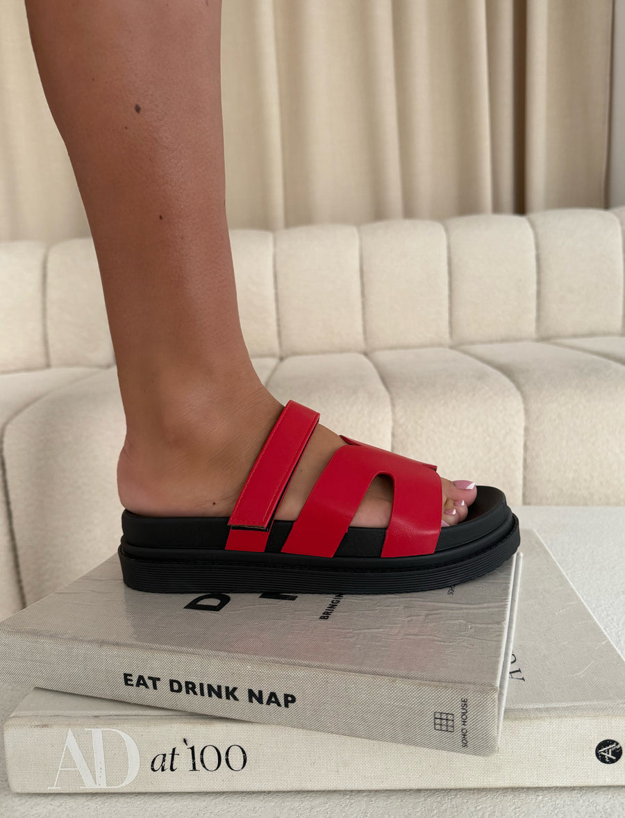 H Sandals - Red