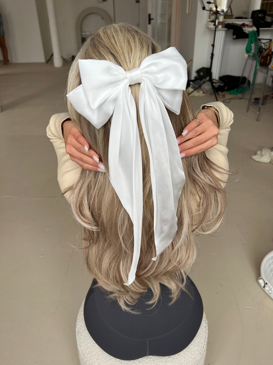 Hair Bow - White