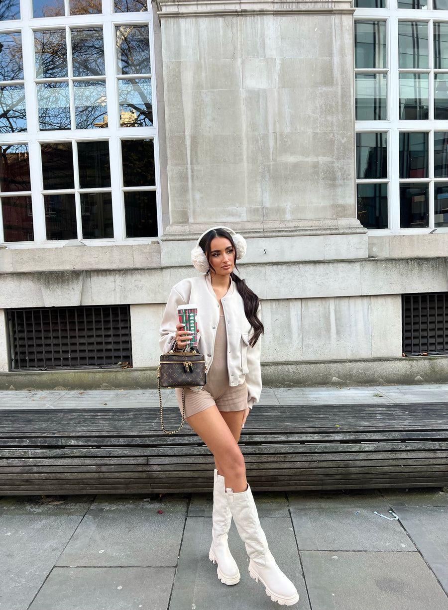 Alexis Ribbed Jacket - Cream