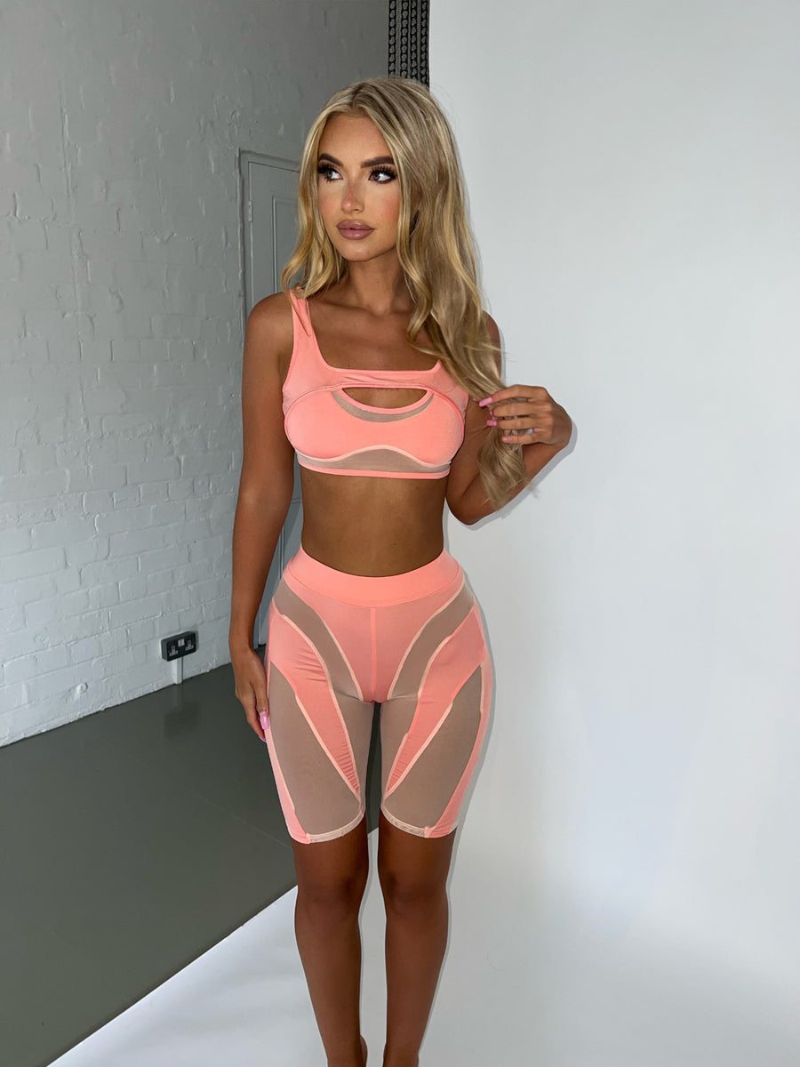 Hattie Mesh Two Piece - Pink (SALE)