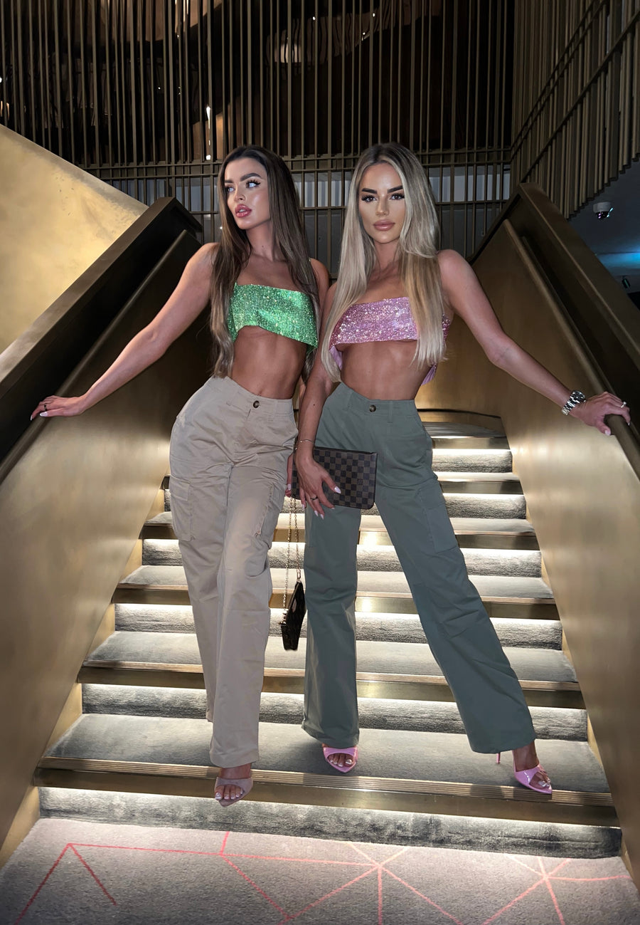 Janie Diamante Top - Emerald (SALE)