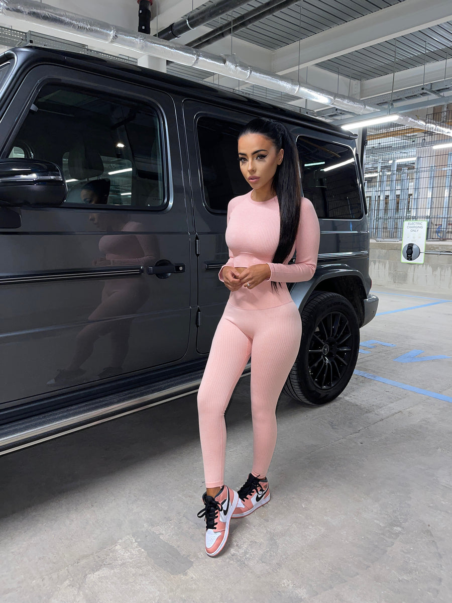 Sorelle Luxe Ribbed Two Piece - Pink