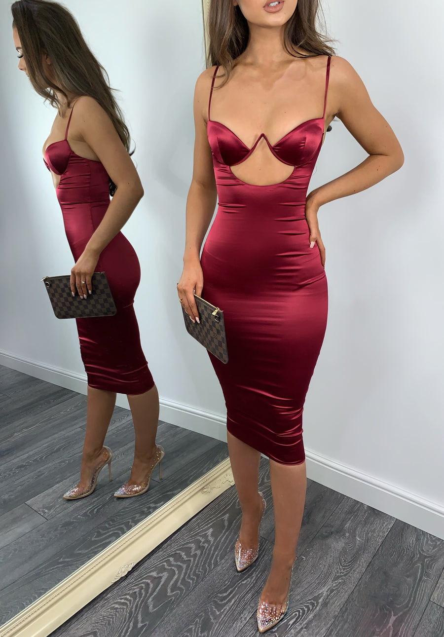 Rowan Cut Out Dress - Wine