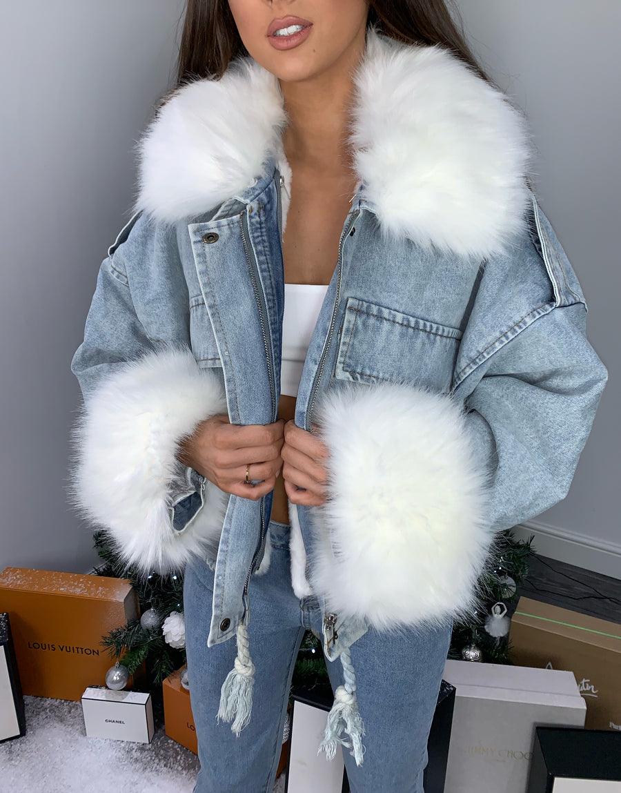 River Faux Fur Jacket - White