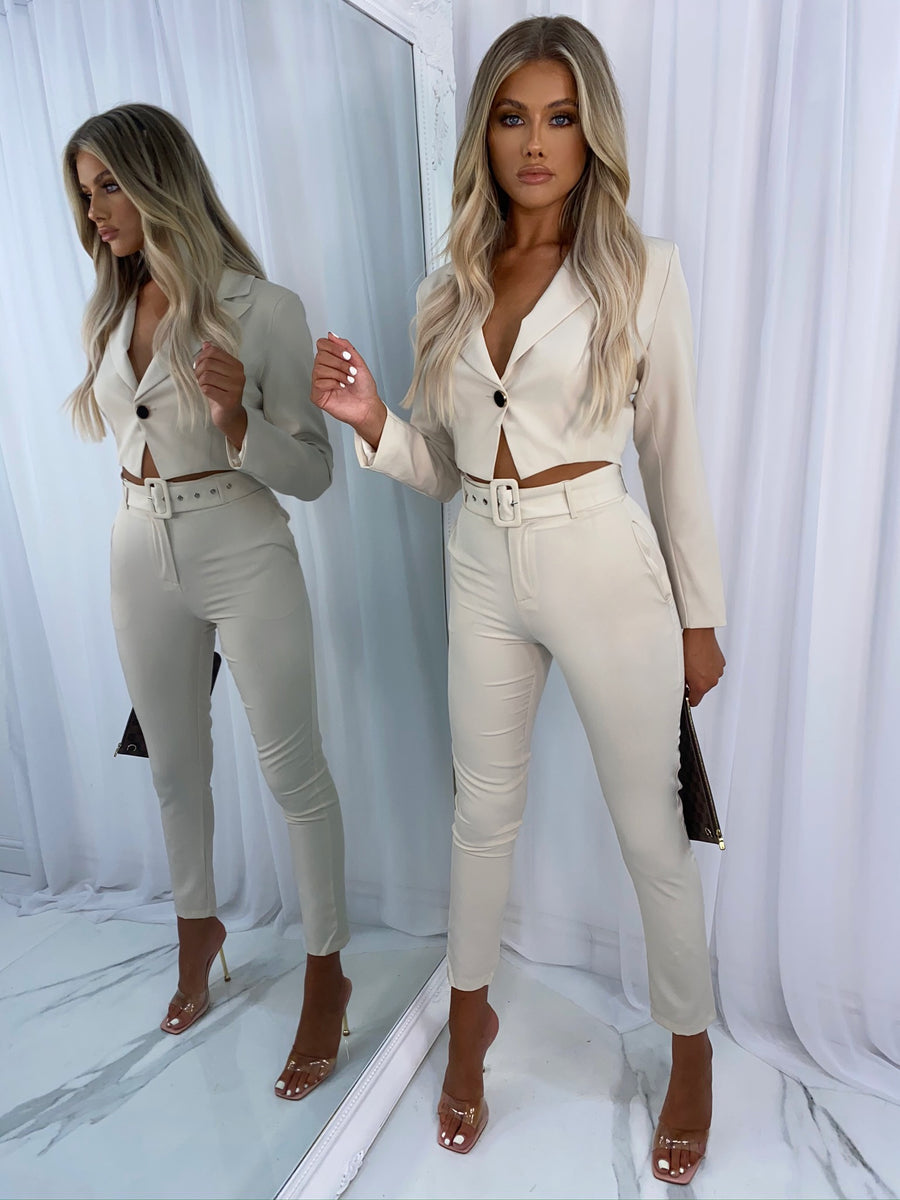Stevie Suit Two Piece - Stone