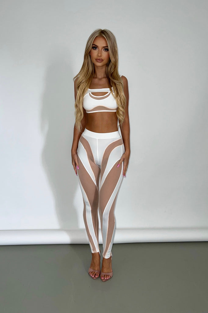 Simmie Mesh Two Piece - White – Sorelleuk