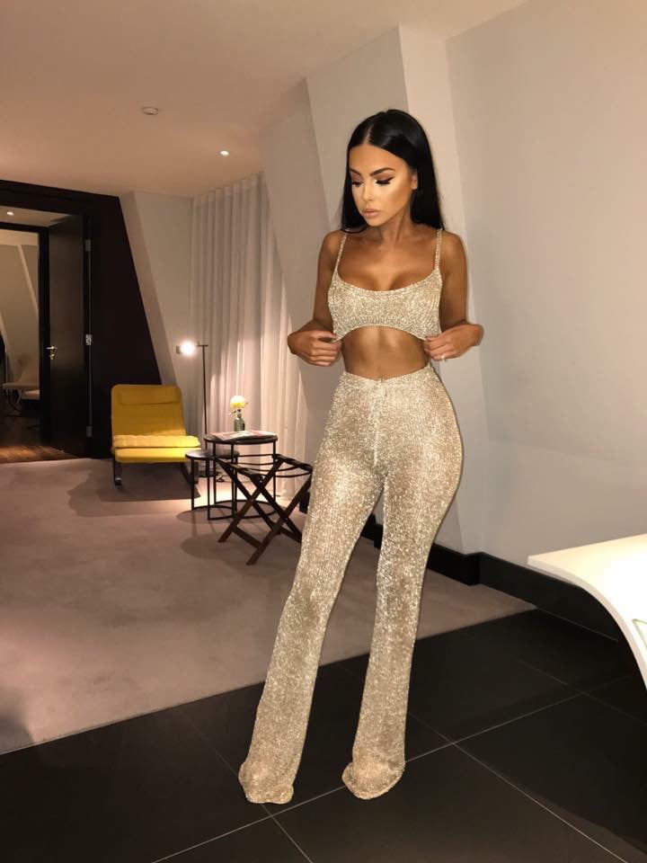 Kylie Metallic Two Piece - Gold (SALE)