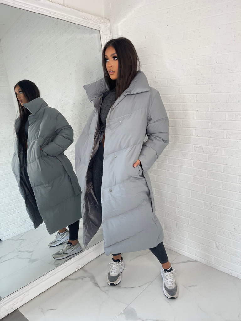 Padded Duvet Coat Grey Sorelleuk