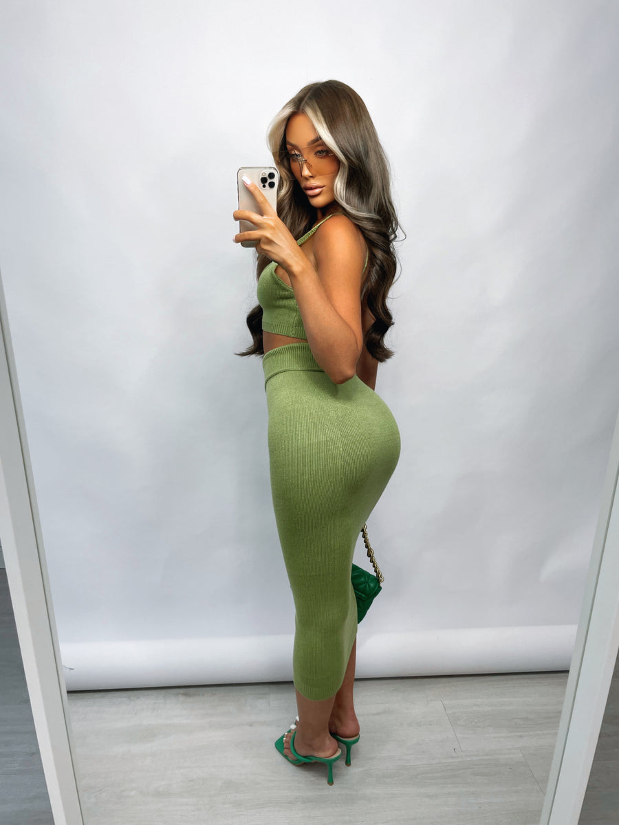 Tayah Button Two Piece - Green (SALE)