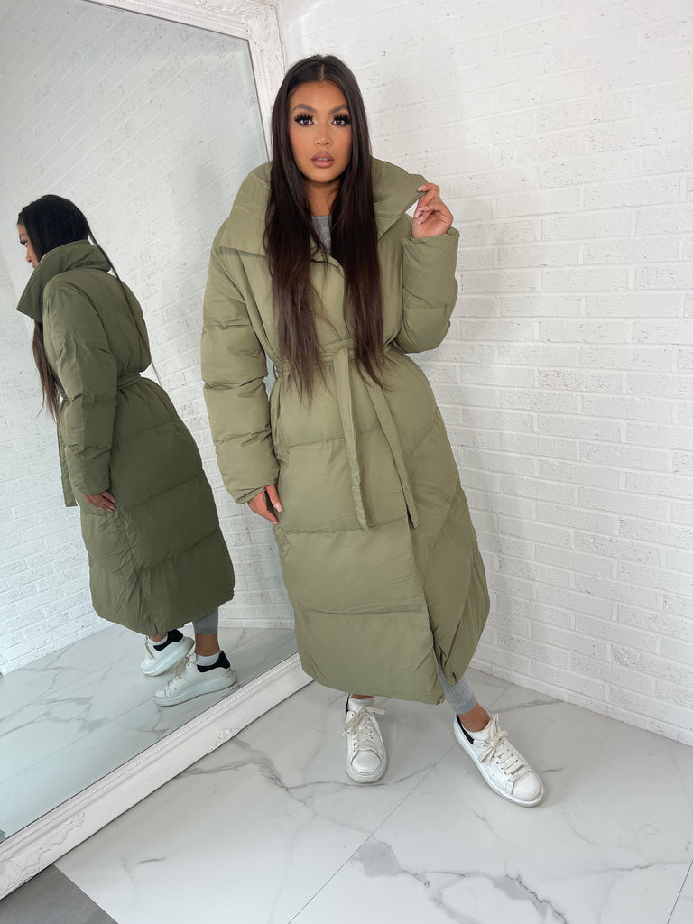 Padded Duvet Coat Green Sorelleuk