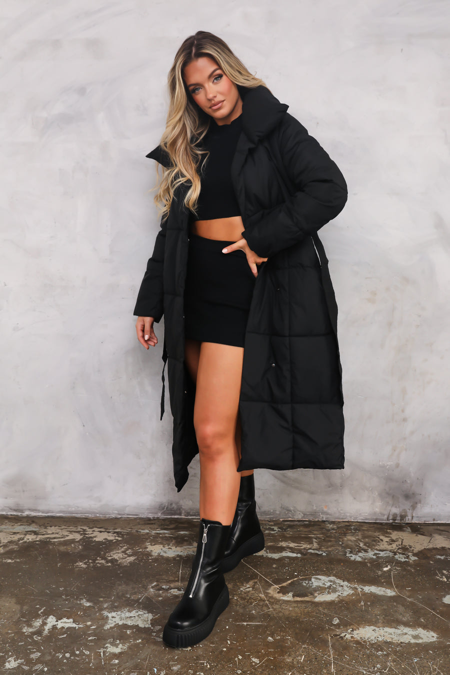 Lana Chunky Zip Boots - Black
