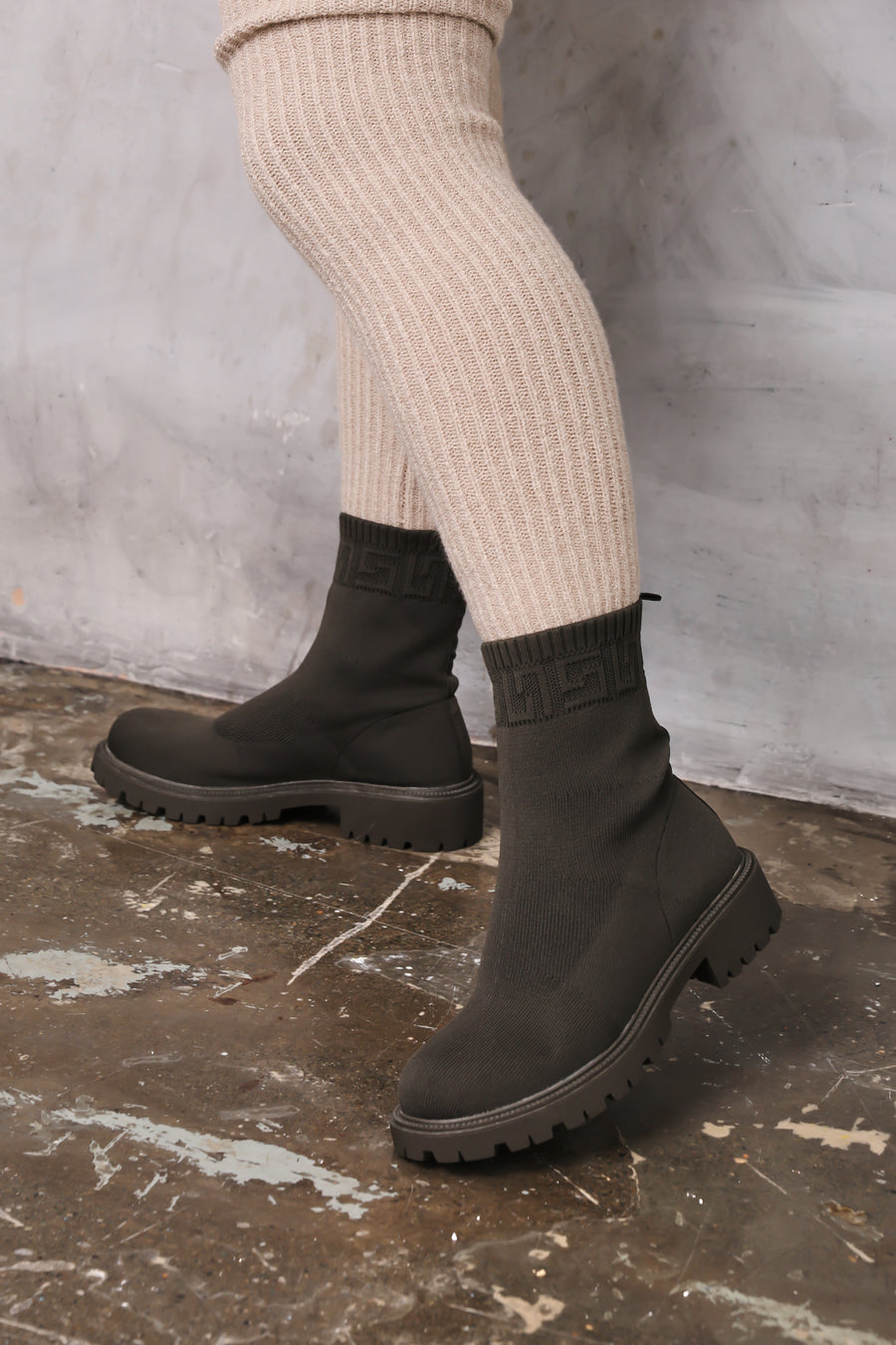 Sock Boots - Khaki