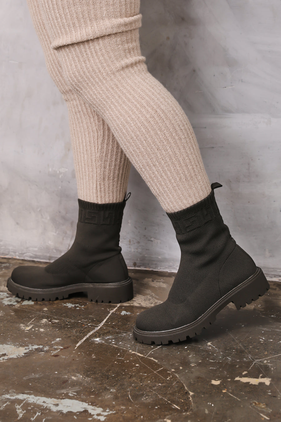 Sock Boots - Khaki