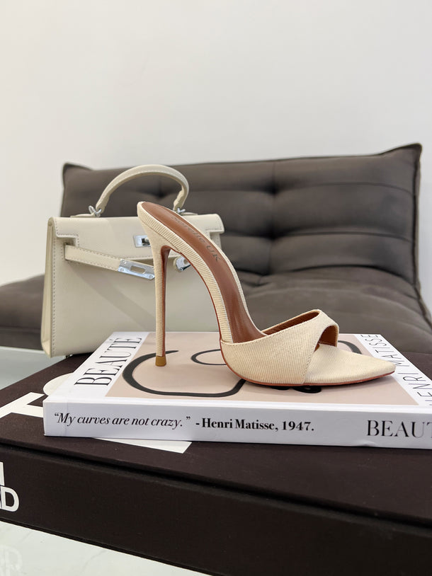 Sorelle Naked Luxe Heels - Denim Cream
