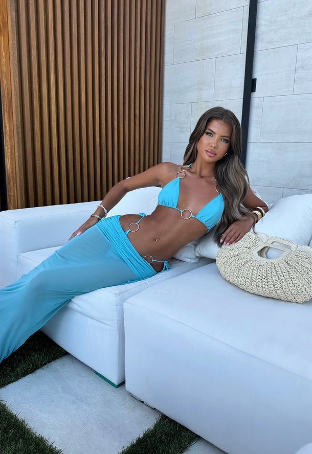 Cassie 3 Piece Bikini - Blue