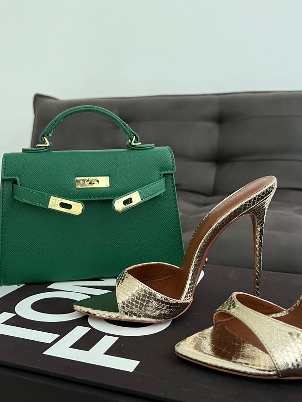 Sorelle Naked Luxe Heels - Gold