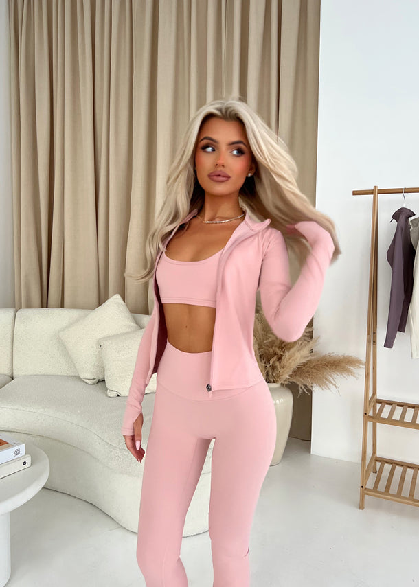 Basic Sculpt Crop Top - Pink