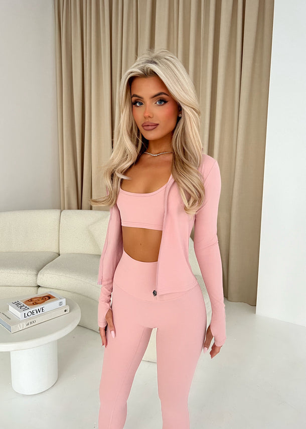 Basic Sculpt Crop Top - Pink