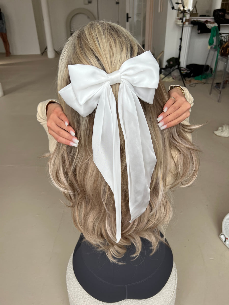Hair Bow - White