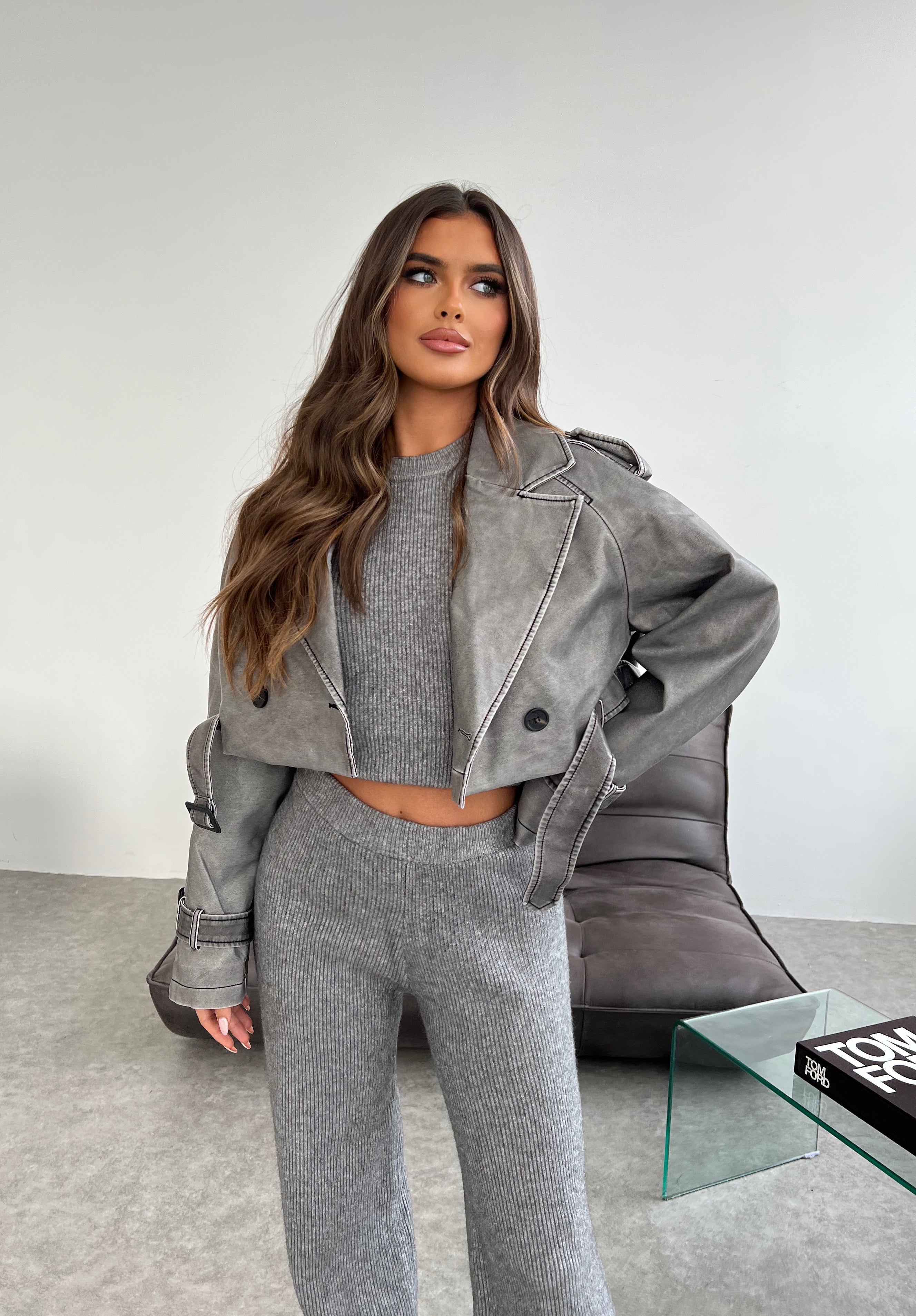 ジャケット・アウター melt the lady jacket cropped(half) gray F15C4138-8F3D-46B1-BF5D-
