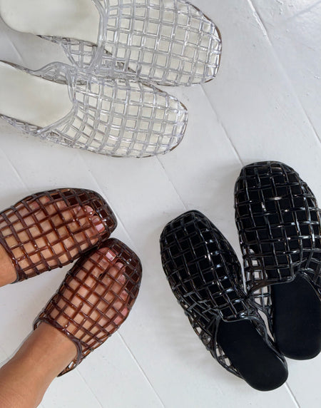 Jelly Woven Slip Ons - Clear