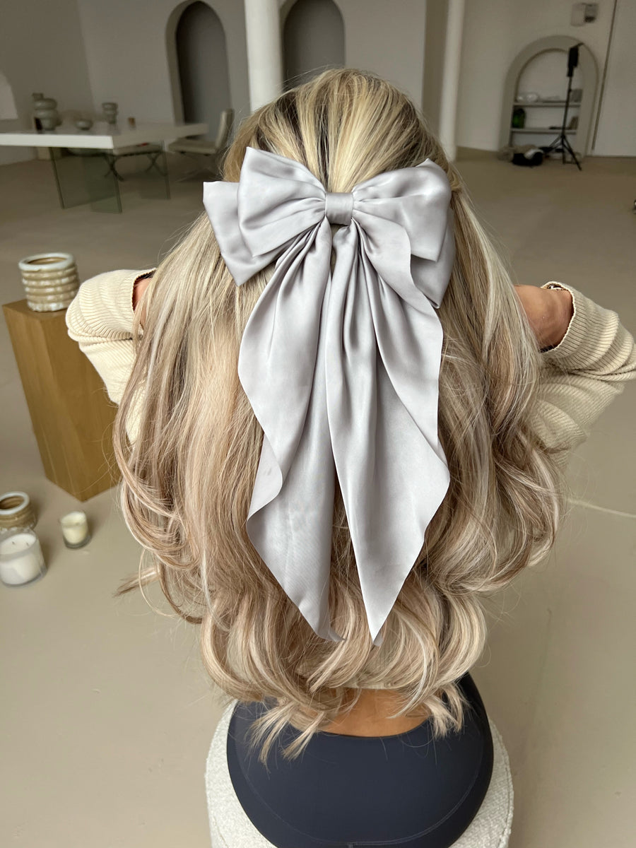 Hair Bow - Silver