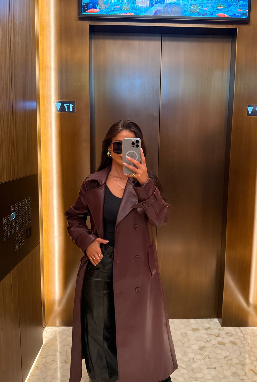 Trench Coat - Berry