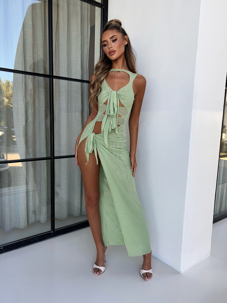 Josie Beach Dress - Sage