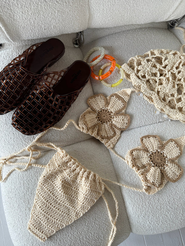 Eve Crochet Bikini - Cream