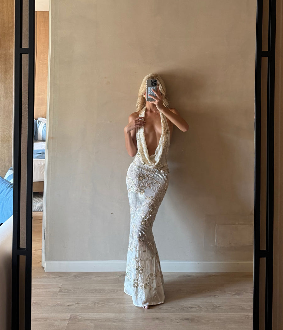 Tanaya Dress & Bag - Cream