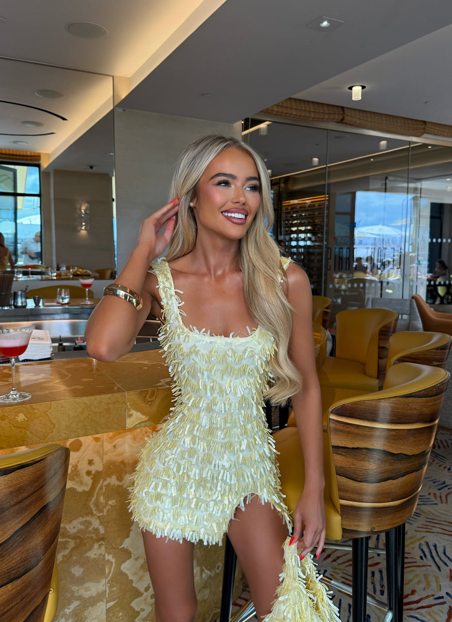 Khloe Dress & Bag - Yellow