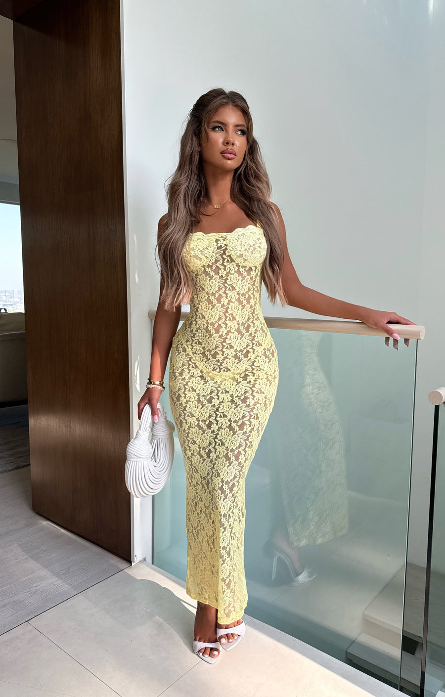 Joelle Lace Dress - Yellow