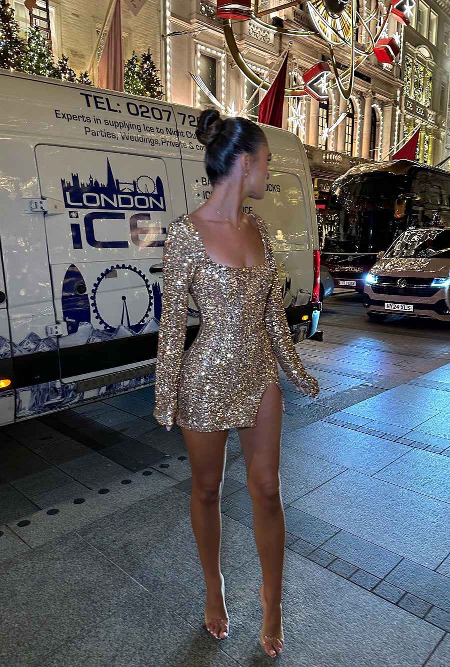 Isabella Sequin Dress & Bag - Gold (SALE) Sorelleuk Isabella Sequin Dress & Bag - Gold (SALE) Sorelleuk