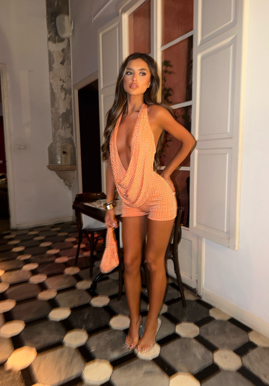 Alexandra Playsuit & Bag - Orange