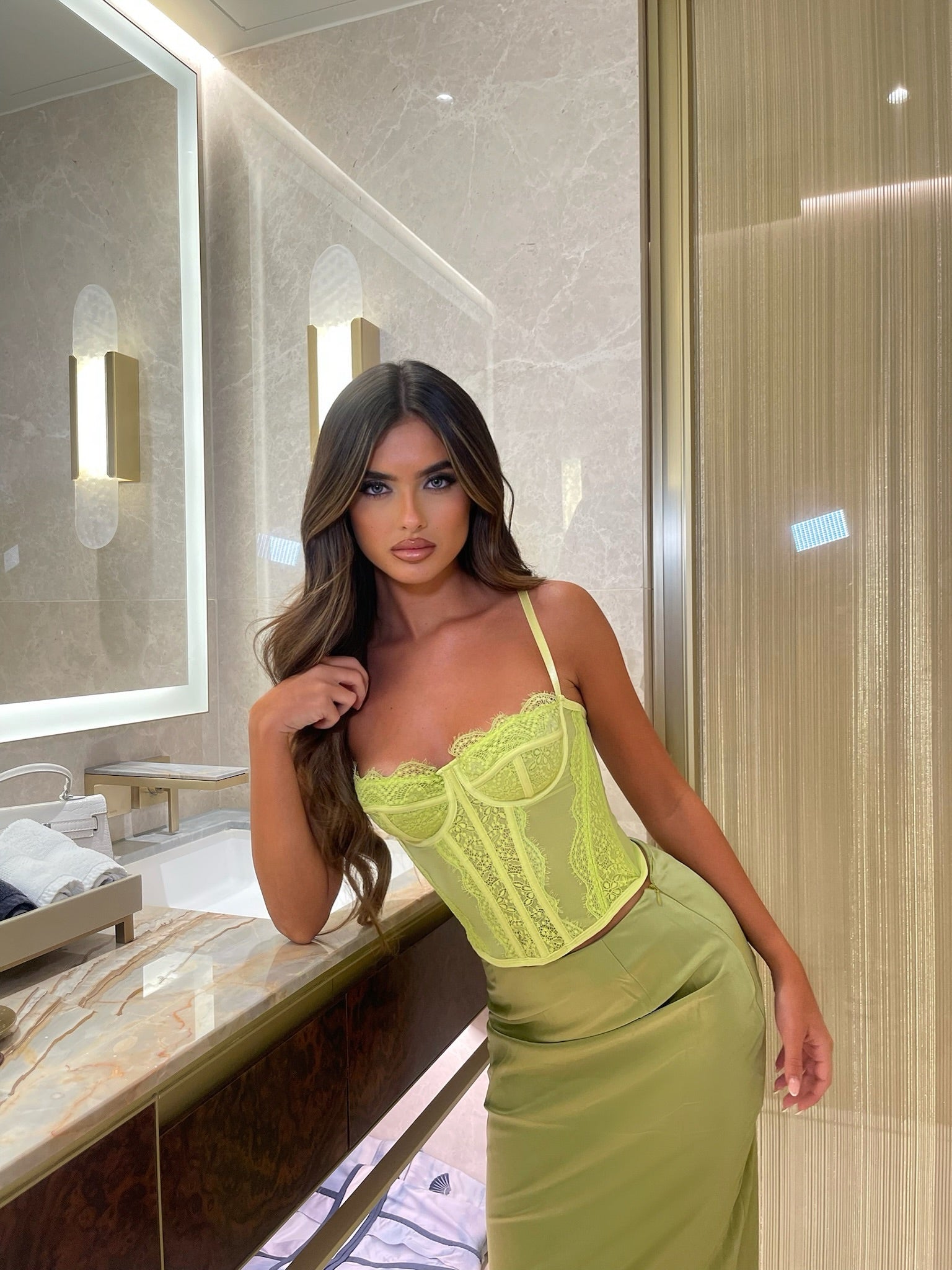 トップス Y2K Archive Armani J Corset Bustier Top Gio Corset Top - Light Green – Sorelleuk