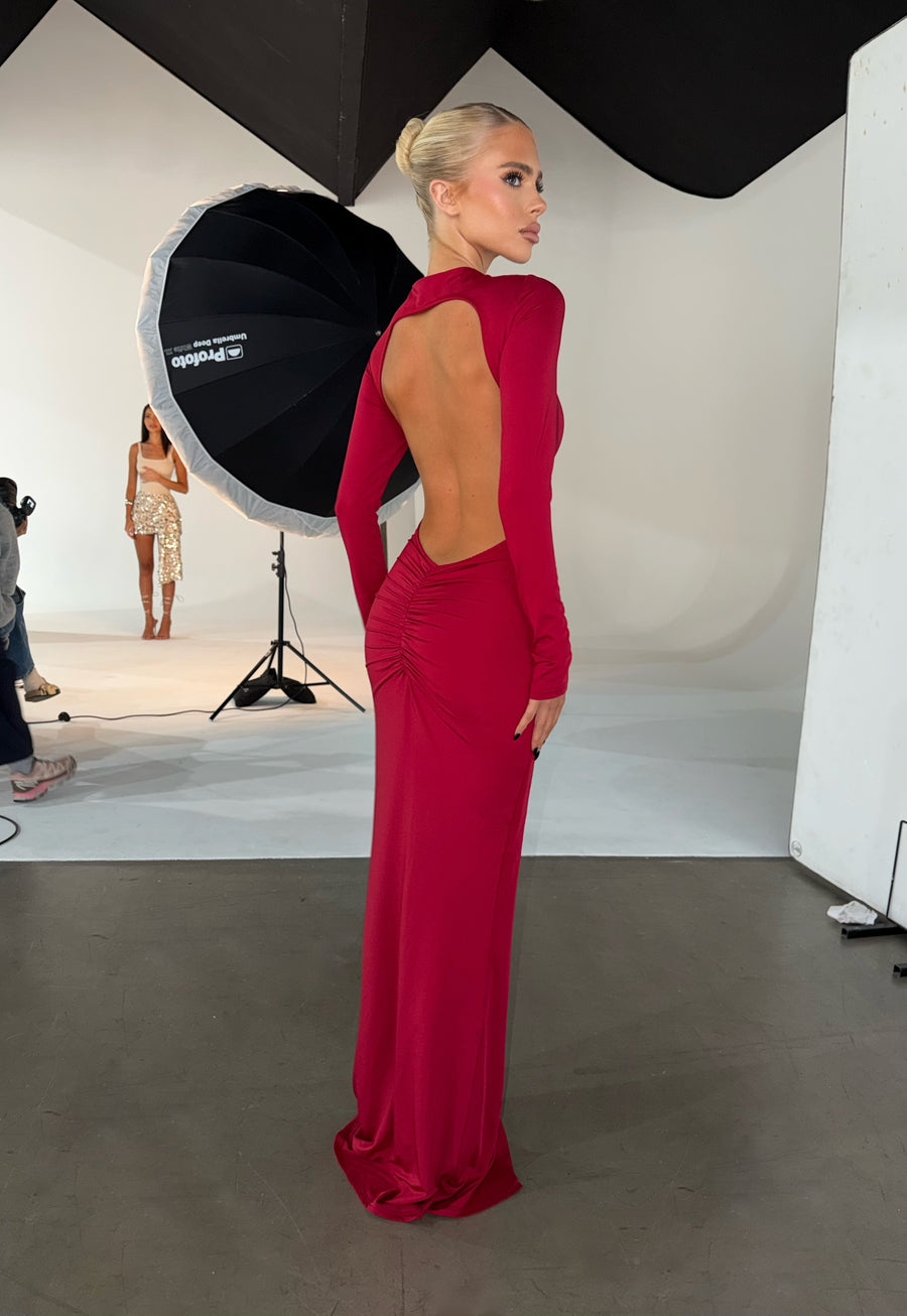 Sienna Dress - Cherry