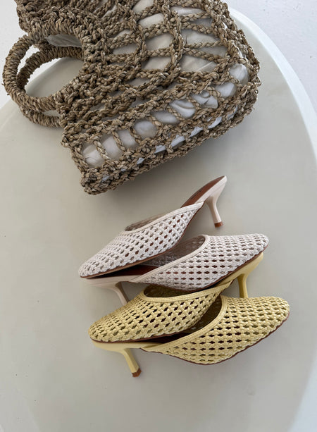 Woven Mule - Cream