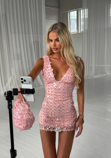 Ciara Dress & Bag - Rose