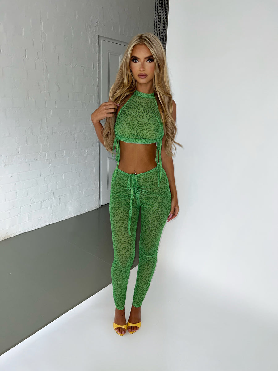 Caisa Mesh Two Piece - Emerald