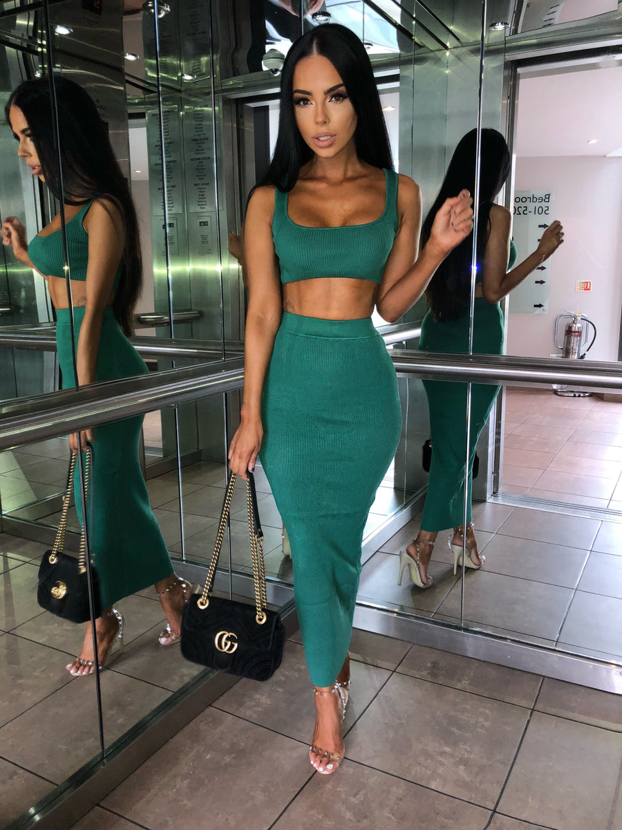 Kimberley Ribbed Two Piece - Green (SALE)