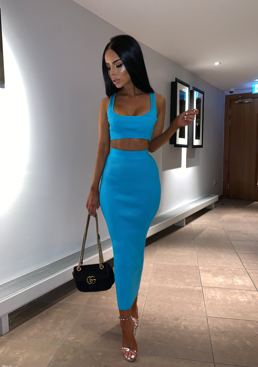 Kimberley Ribbed Two Piece - Blue (SALE)