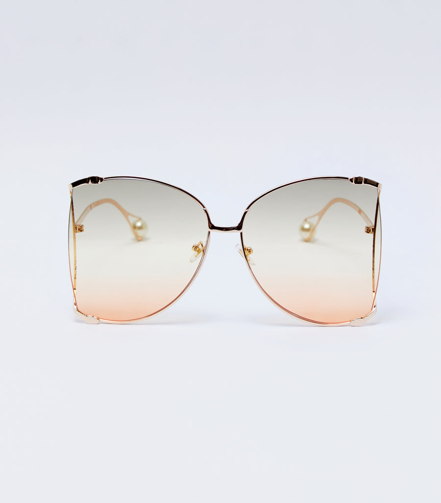 Oversized Sunglasses - Orange Ombre