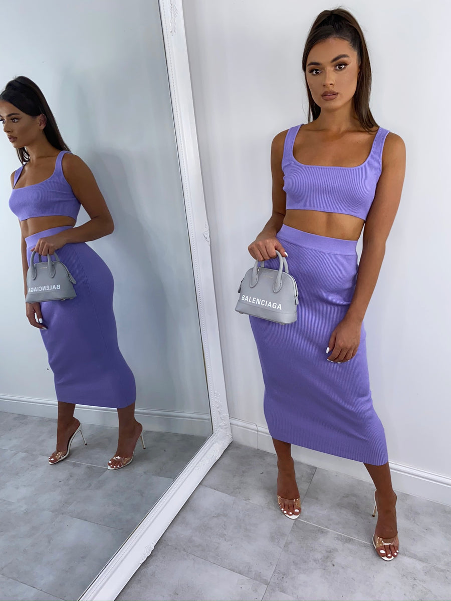 Kimberley Ribbed Two Piece - Lilac (SALE)