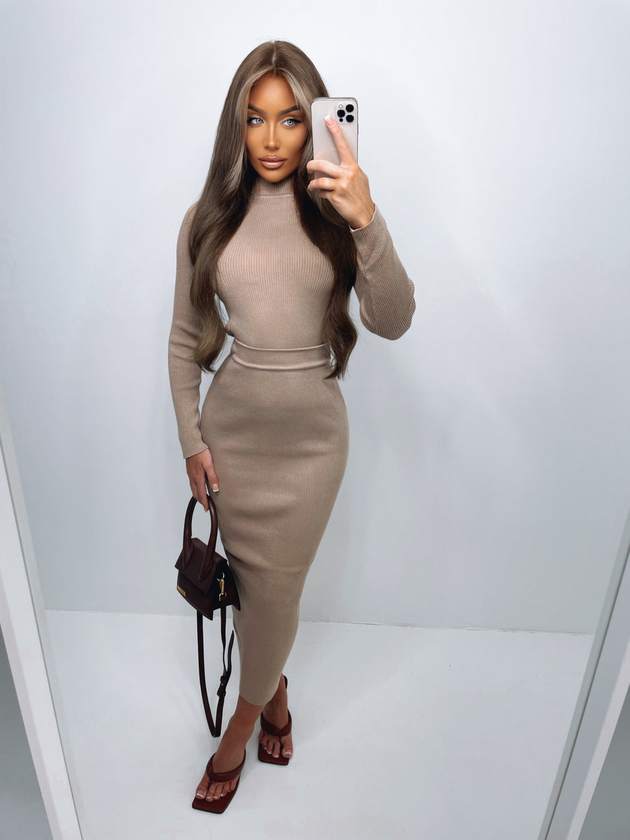 Nude two outlet piece dress