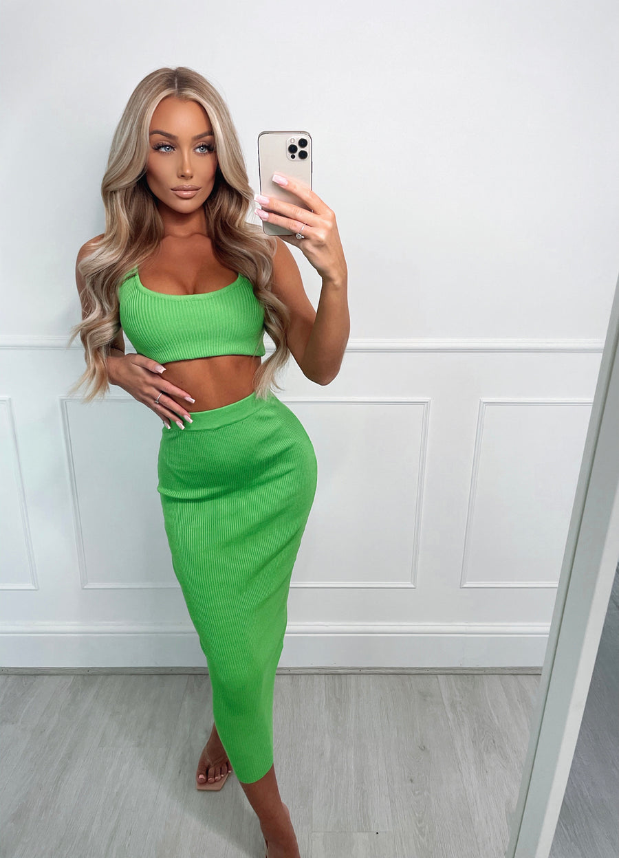 Kimberley Ribbed Two Piece - Emerald (SALE)