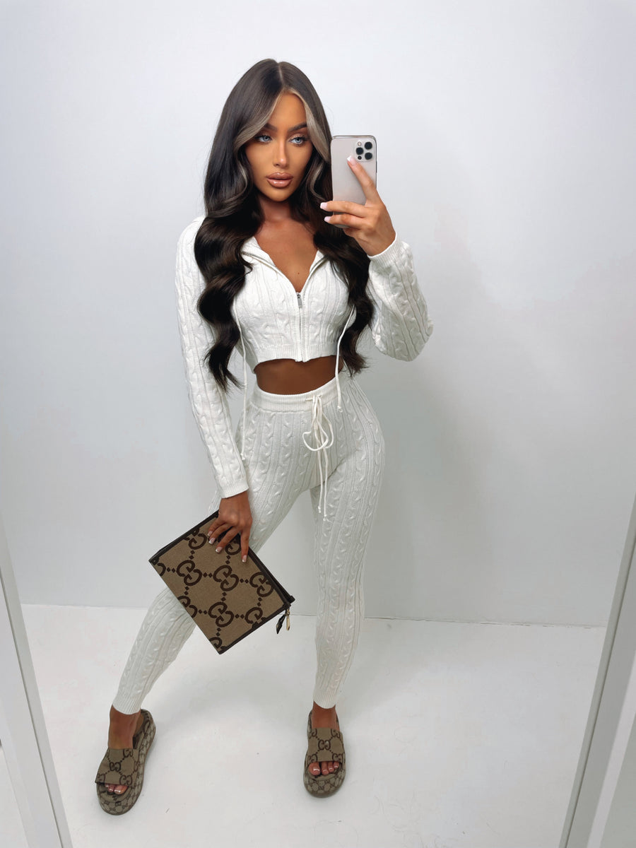 Lola Knitted Two Piece - Cream